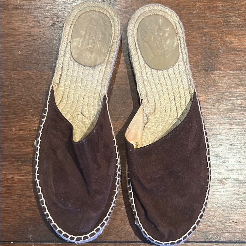 J. Crew Brown Espadrille Shoes with Rope Sole